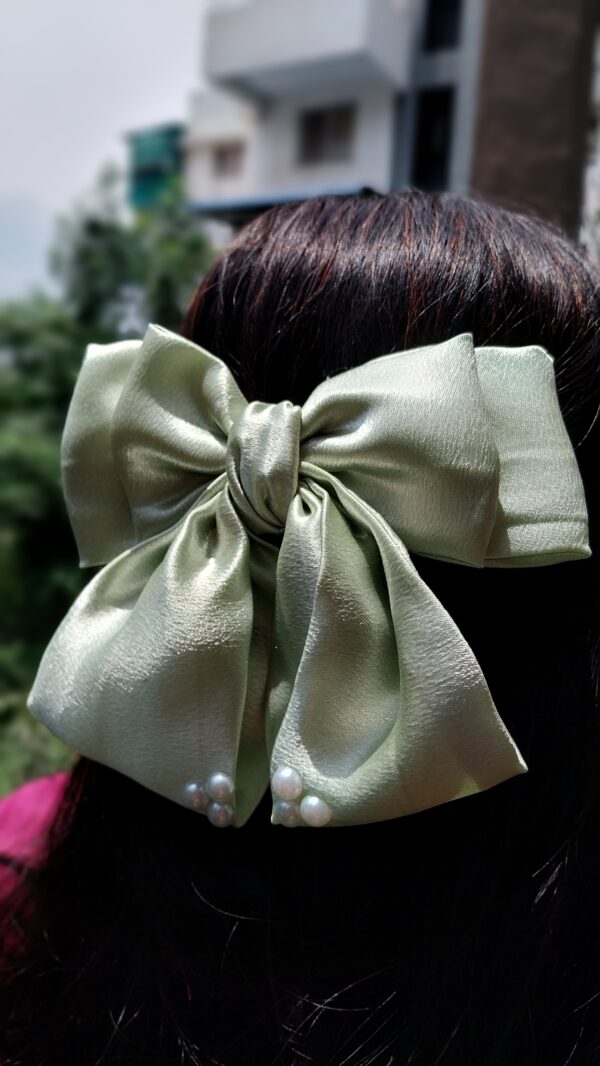 Pigtail satin hair bow - Image 6