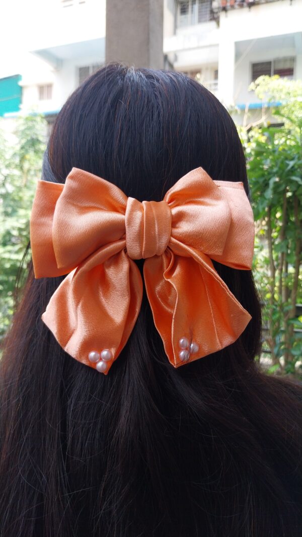 Pigtail satin hair bow - Image 5