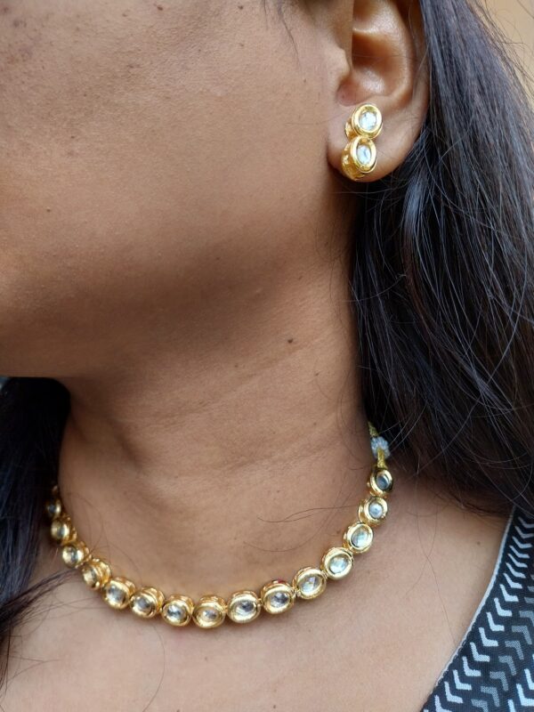 Indo western kundan choker set - Image 3