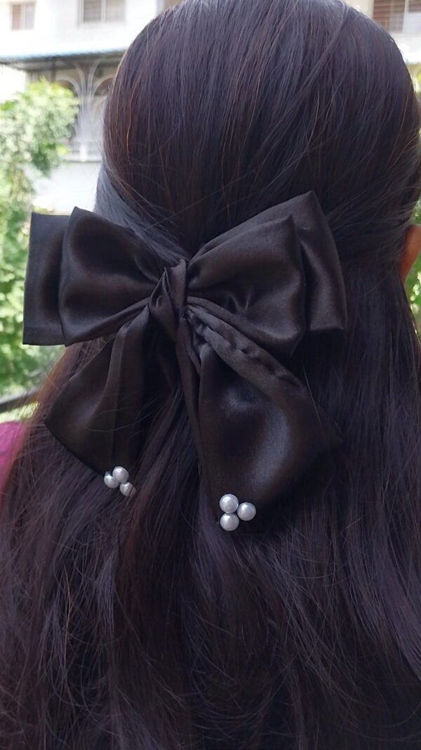 Pigtail satin hair bow - Image 7